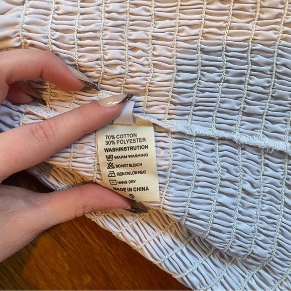 White Smocked Tube Top - Picture 4 of 6